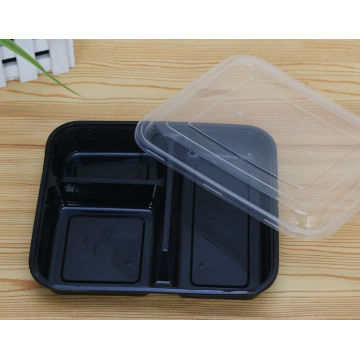 Tres compartimentos Rectangular Microondas / Take Awy / Fast Food Container